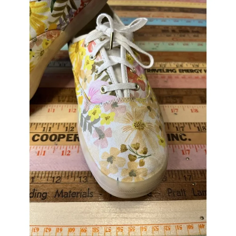 Keds x Rifle Paper Co Sz 10 Champion Marguerite Floral Pink WF66075 Classic Read